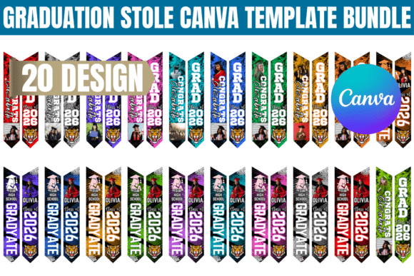 Download Graduation Stole Canva Editable Template - Canva editable Collection