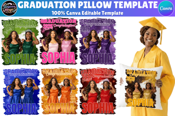 Download Graduation Canva Editable Pillow Bundle - Premium Bundle