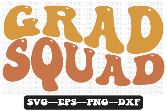 Download Grad Squad Retro Wavy Svg Design - Premium Resources