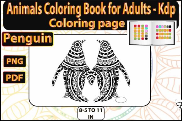 Download Penguin Couple Coloring Page for Adults - Premium Resources