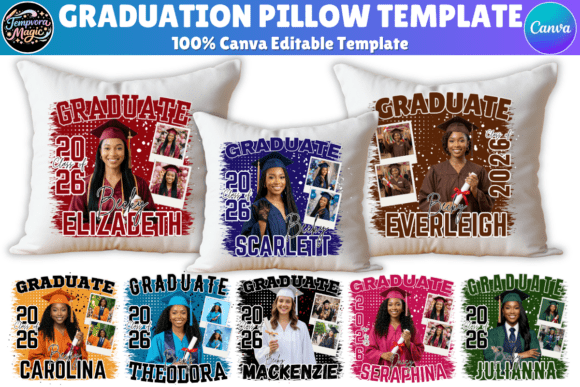 Download Graduation Canva Editable Pillow Bundle - Canva editable Collection