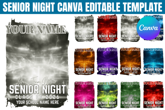 Download Senior Night Canva Editable Template - Canva editable Collection