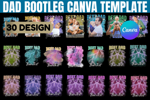 Download Dad Bootleg Canva Editable Template - Canva editable Collection